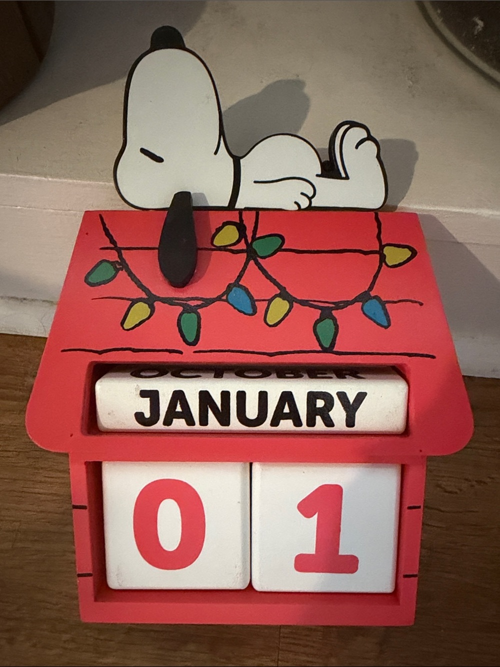 Peanuts Snoopy Red Perpetual Block Calendar